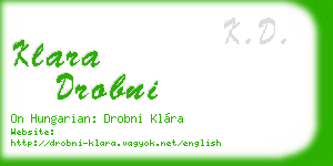 klara drobni business card